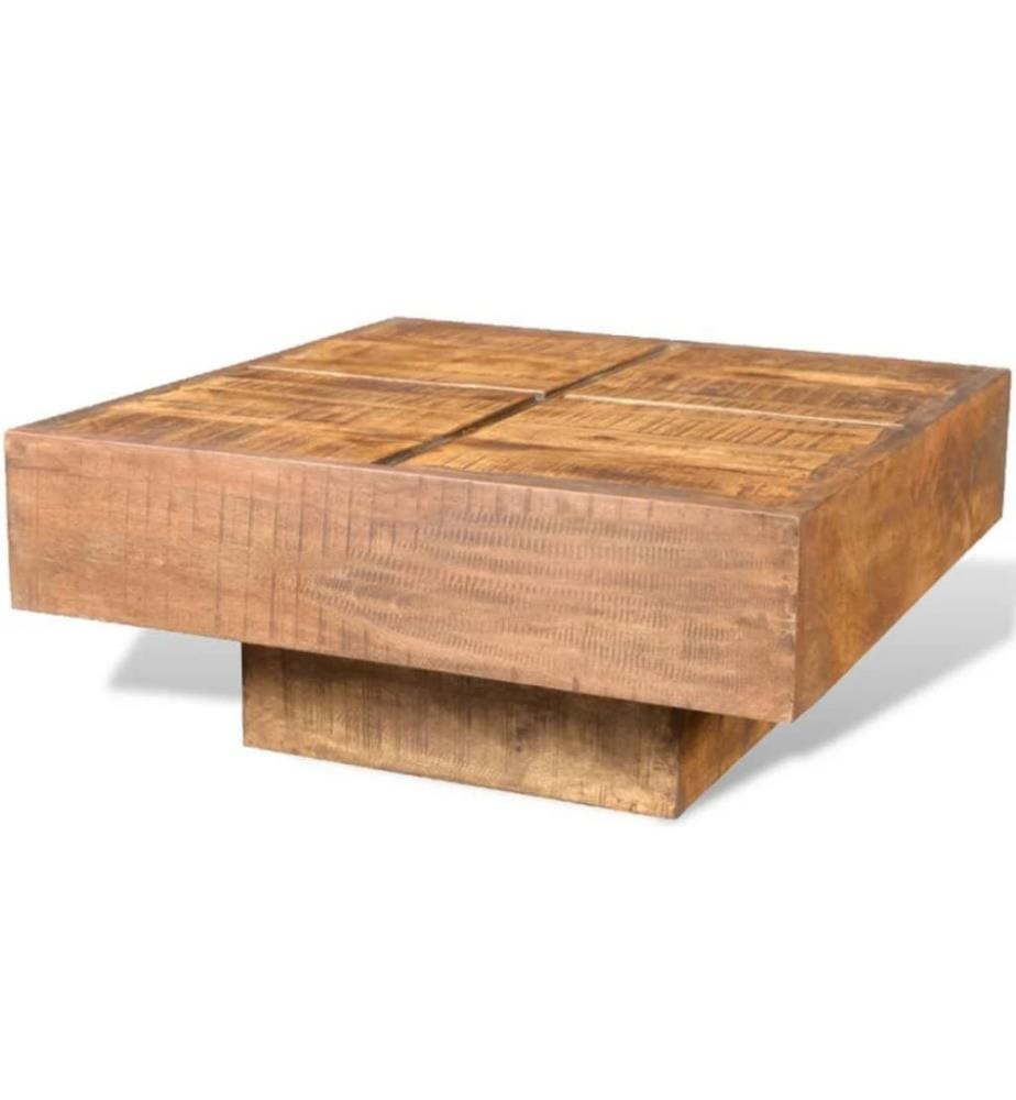 Table basse carrée Marron Bois massif de manguier