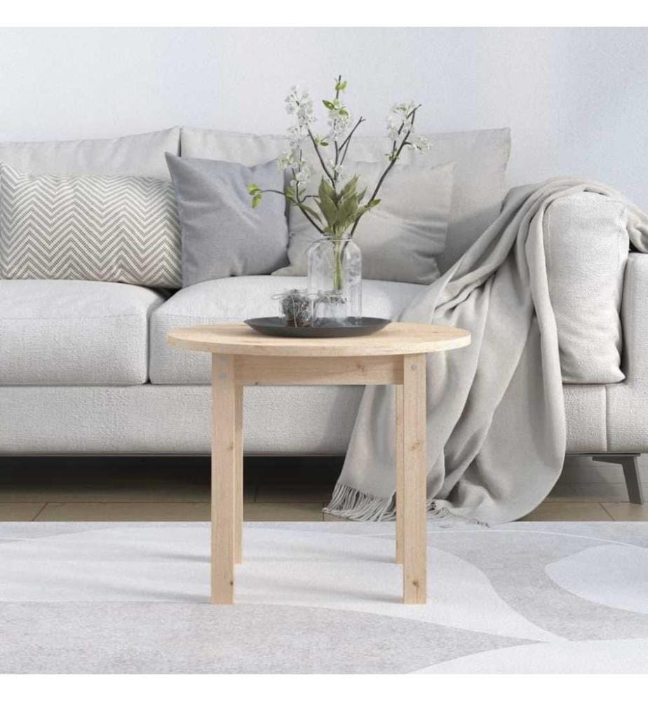 Couchtisch Ø 55x45 cm Massivholz Kiefer