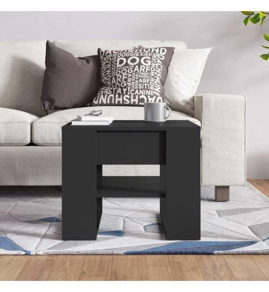 Couchtisch Schwarz 55,5x55x45 cm Holzwerkstoff