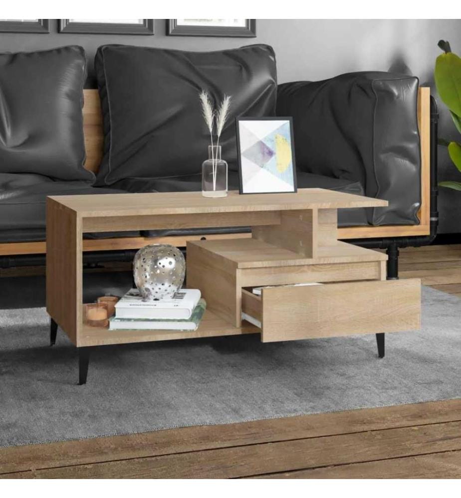 Couchtisch Sonoma-Eiche 90x49x45 cm Holzwerkstoff