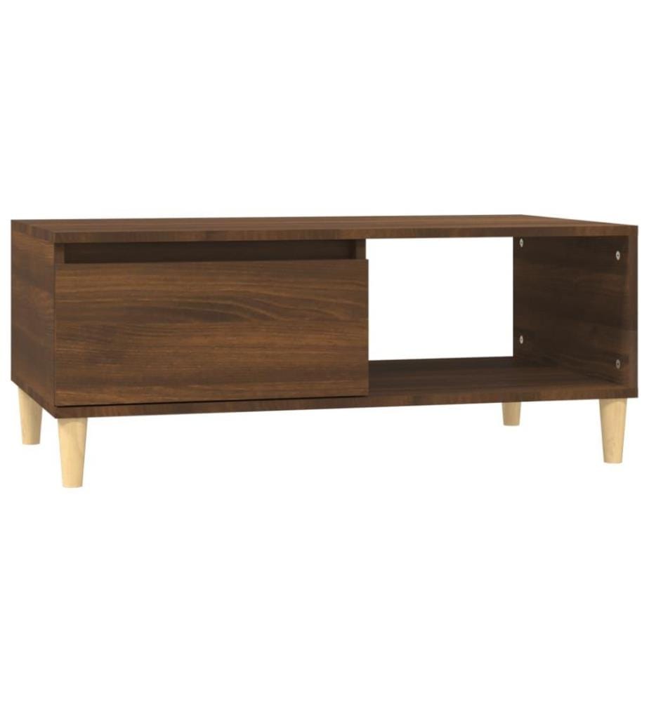 Couchtisch Braun Eichen-Optik 90x50x36,5 cm Holzwerkstoff