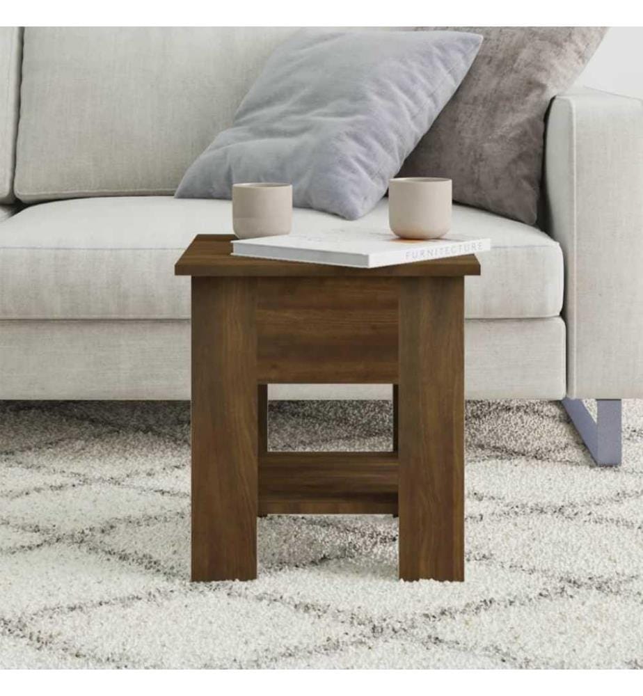 Couchtisch Braun Eichen-Optik 40x40x42 cm Holzwerkstoff