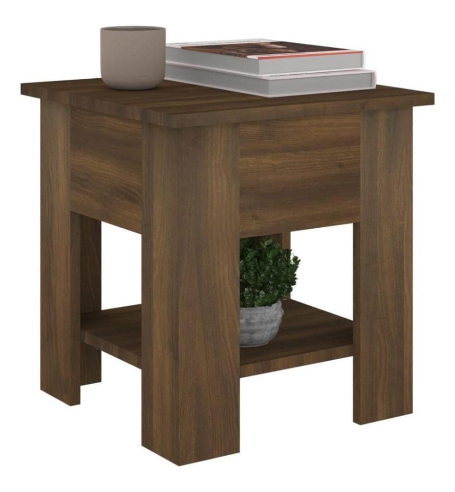 Couchtisch Braun Eichen-Optik 40x40x42 cm Holzwerkstoff