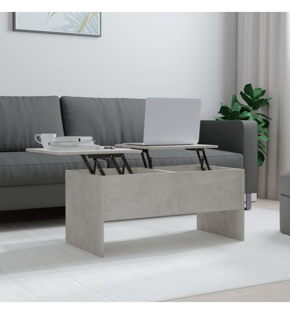 Couchtisch Betongrau 102x50,5x46,5 cm Holzwerkstoff