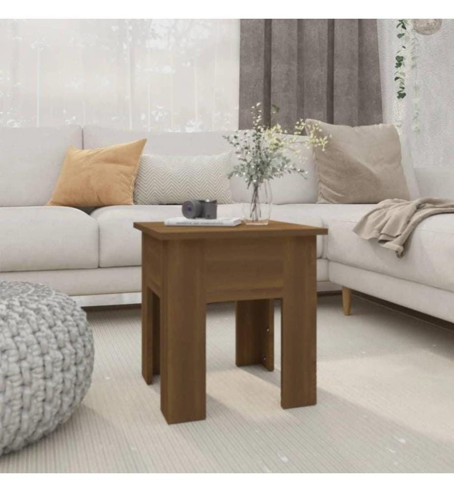 Couchtisch Braun Eichen-Optik 40x40x42 cm Holzwerkstoff