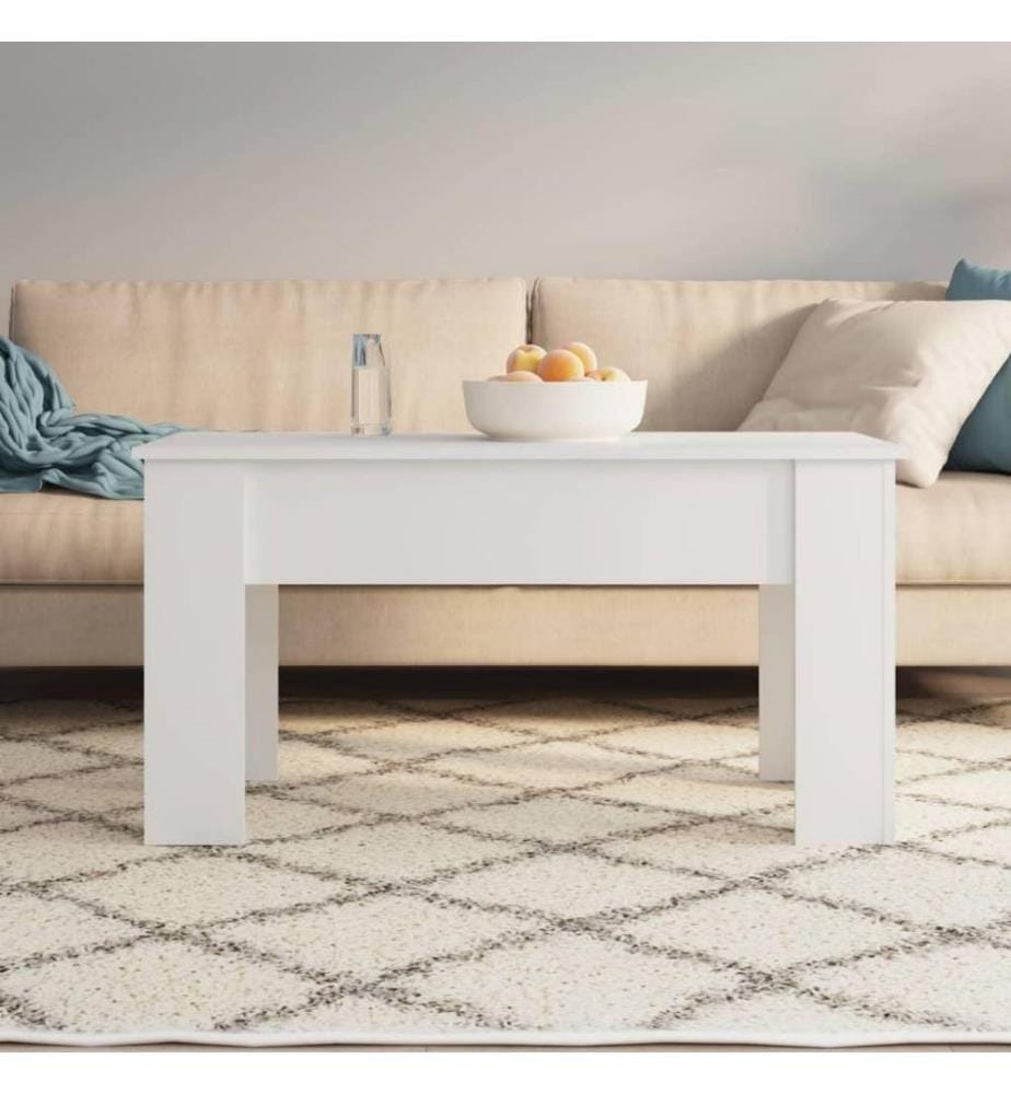 Couchtisch Weiss 101x49x52 cm Holzwerkstoff