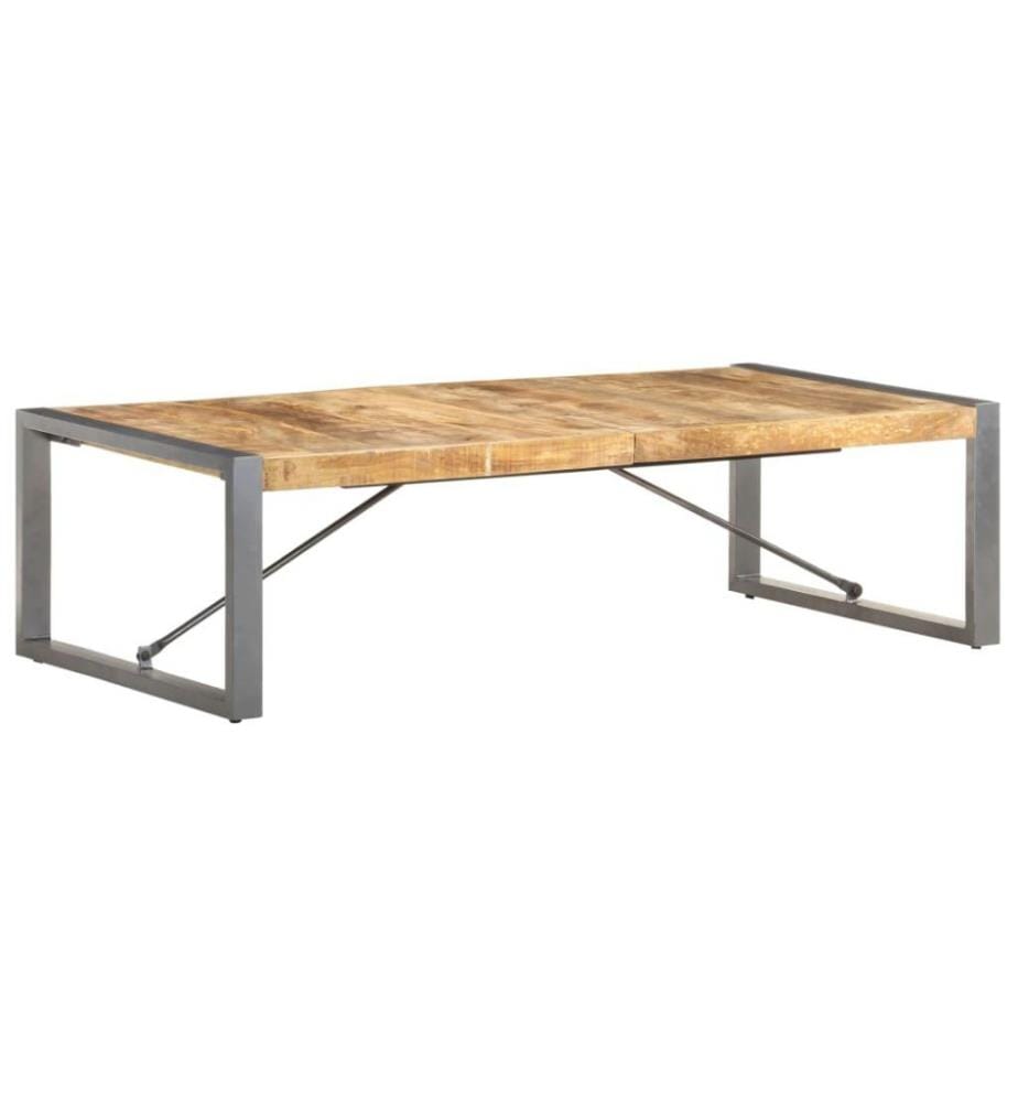 Couchtisch 140x70x40 cm Raues Mangoholz