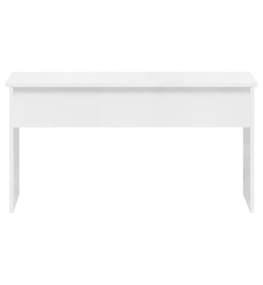 Table basse Blanc brillant 102x50,5x52,5 cm Bois d'ingénierie