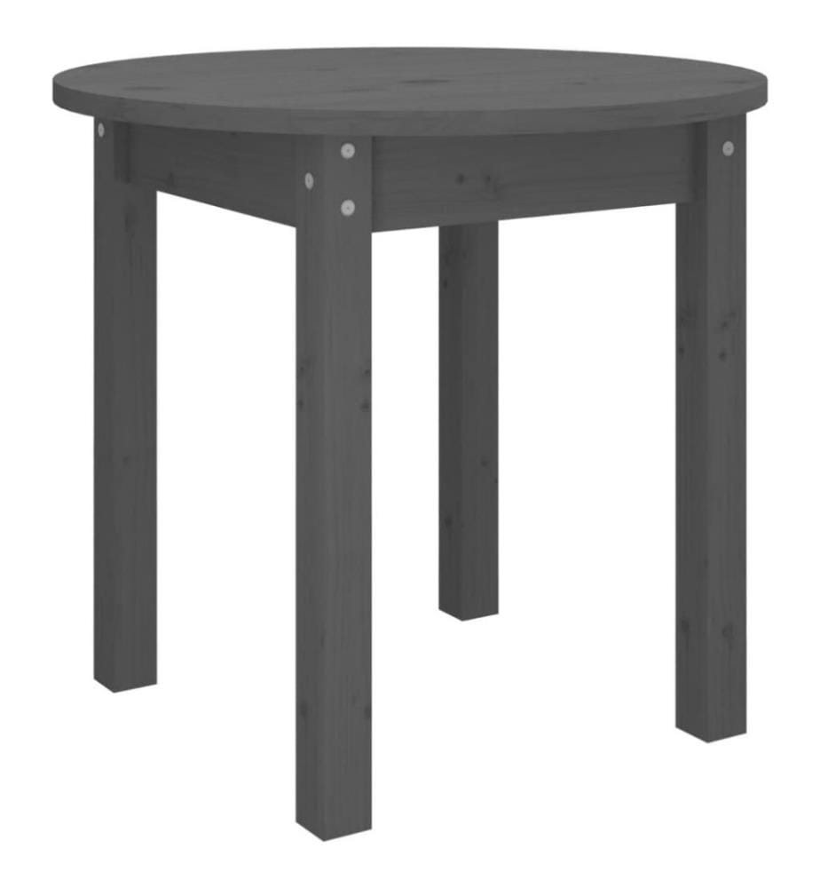 Couchtisch Grau Ø 45x40 cm Massivholz Kiefer