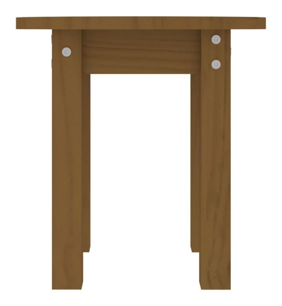 Couchtisch Honigbraun Ø 35x35 cm Massivholz Kiefer
