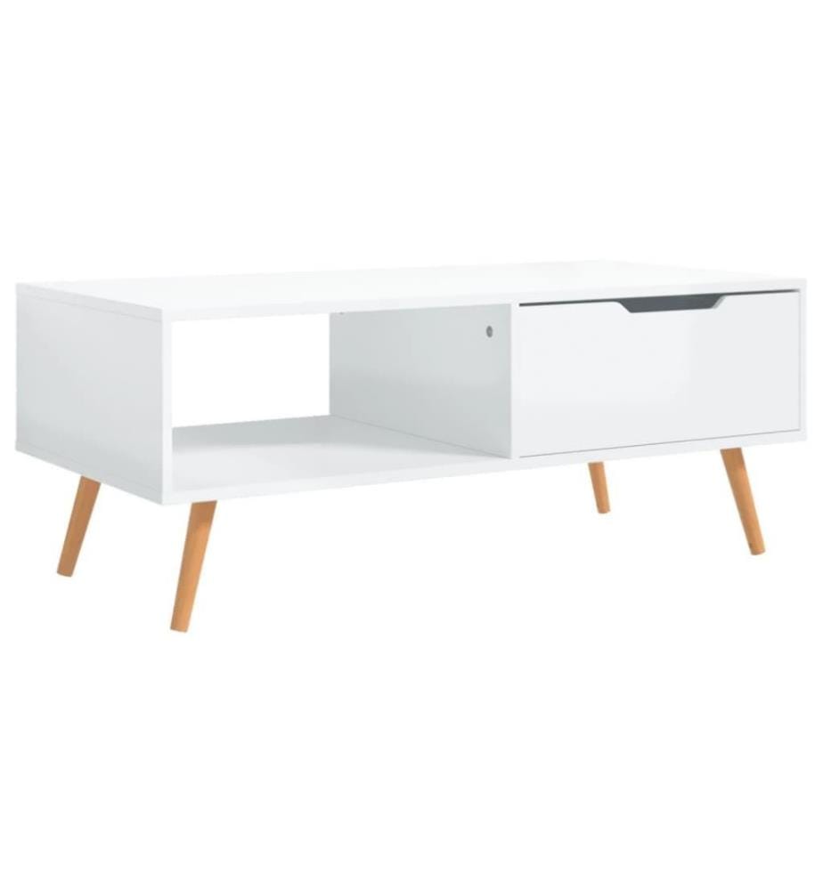 Couchtisch Hochglanz-Weiss 100x49,5x43 cm Holzwerkstoff