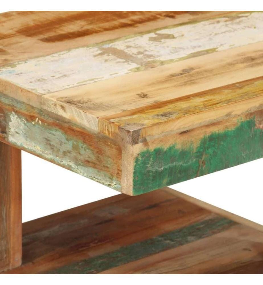 Table basse 45x45x40 cm Bois de récupération massif