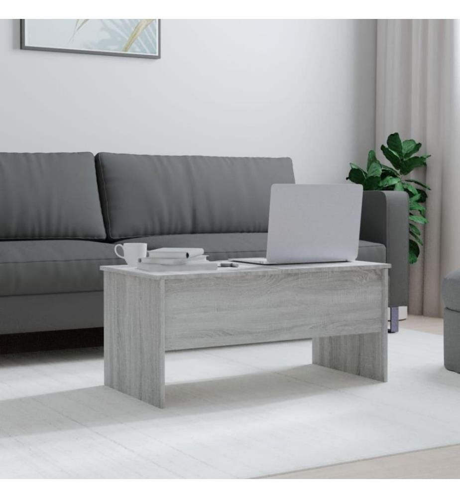 Couchtisch Grau Sonoma 102x50,5x46,5 cm Holzwerkstoff
