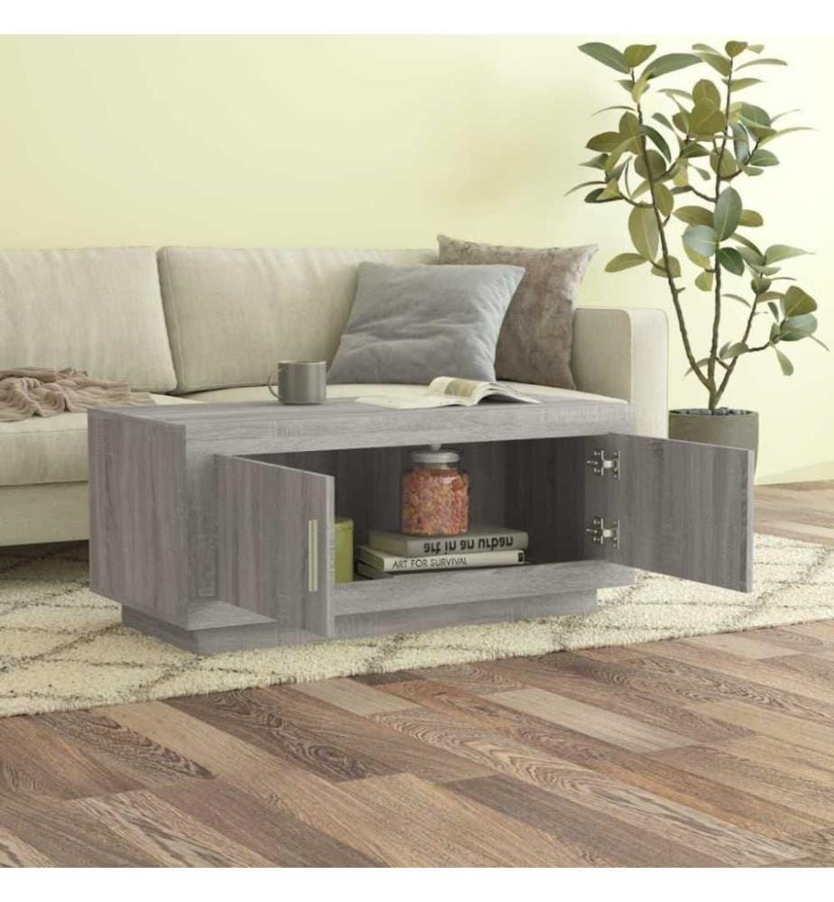 Couchtisch Grau Sonoma 102x50x45 cm Holzwerkstoff