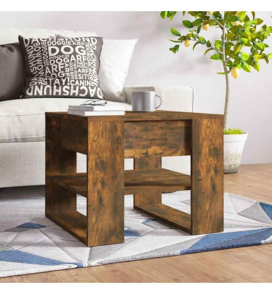 Couchtisch Räuchereiche 55,5x55x45 cm Holzwerkstoff