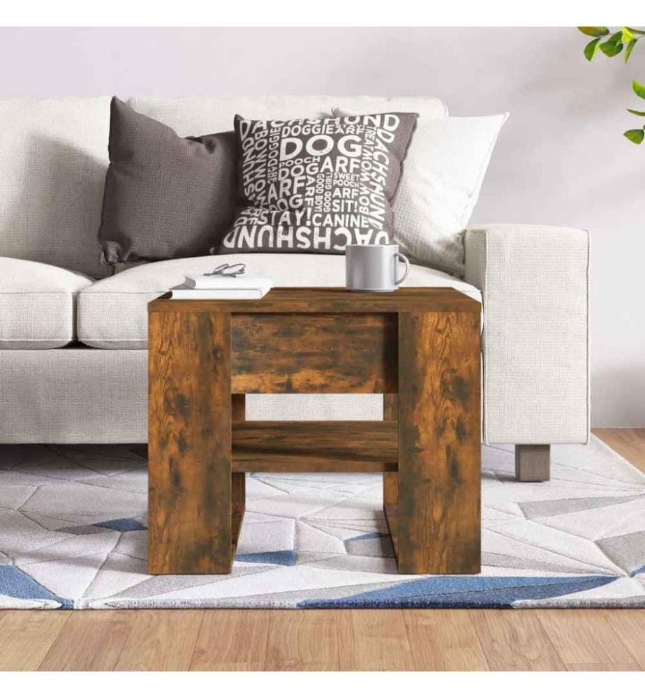 Couchtisch Räuchereiche 55,5x55x45 cm Holzwerkstoff