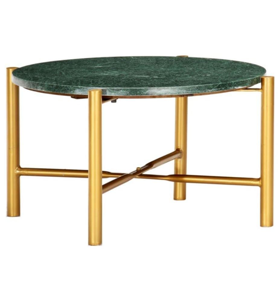 Table basse Vert 60x60x35 cm Pierre véritable et texture marbre