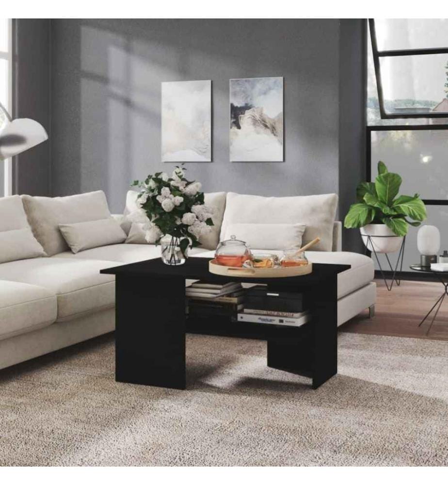 Couchtisch Schwarz 90x60x46,5 cm Holzwerkstoff