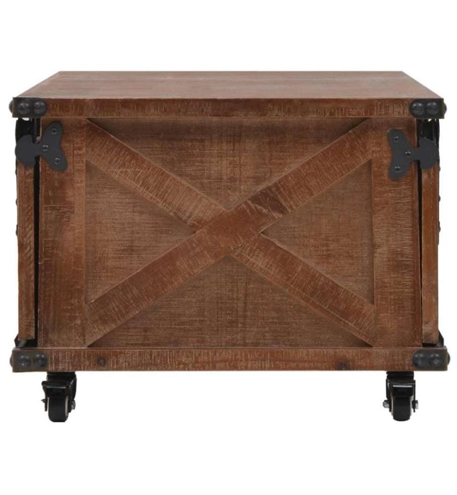 Table basse Bois de sapin massif 91 x 51 x 38 cm Marron