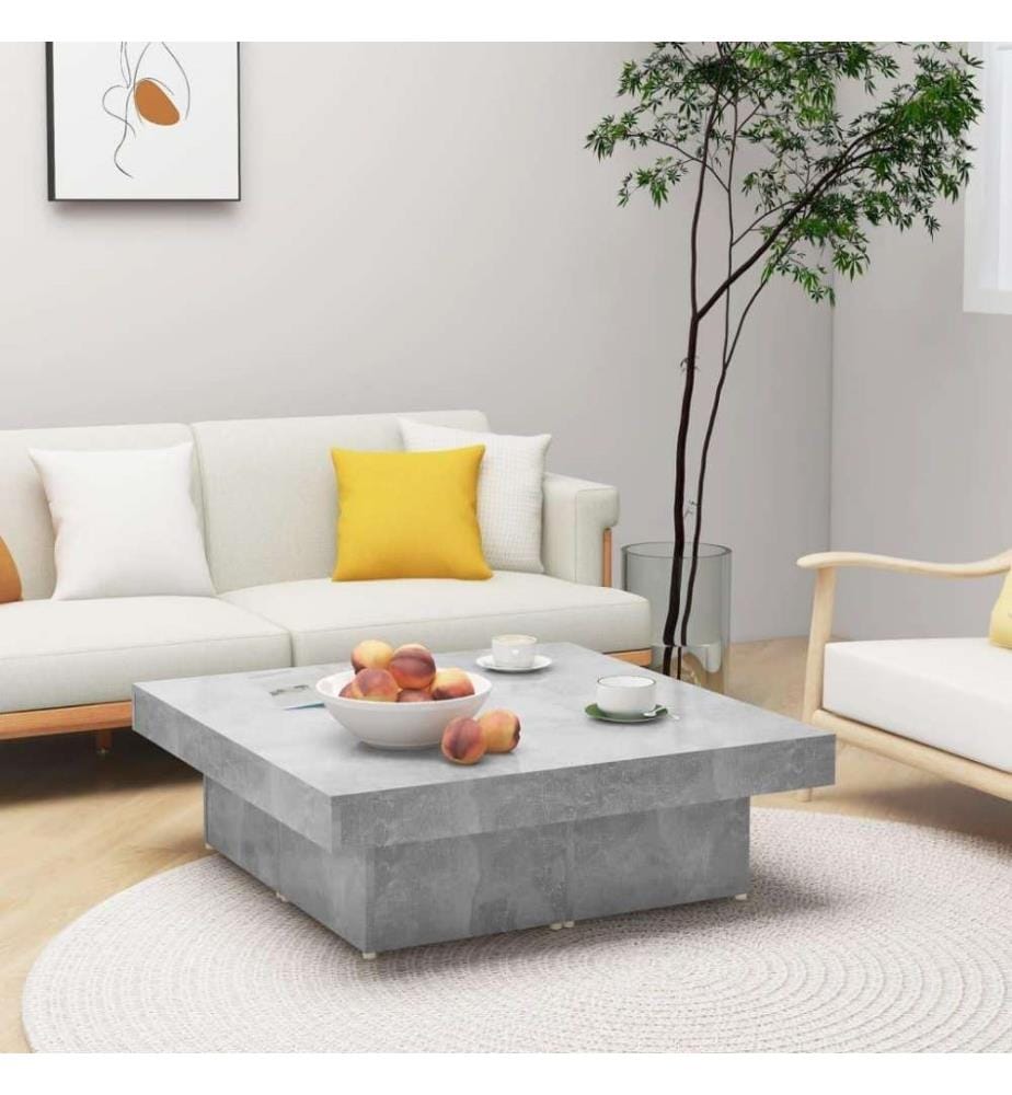 Couchtisch Betongrau 90x90x28 cm Holzwerkstoff