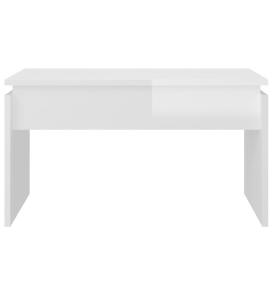 Couchtisch Hochglanz-Weiss 68x50x38 cm Holzwerkstoff