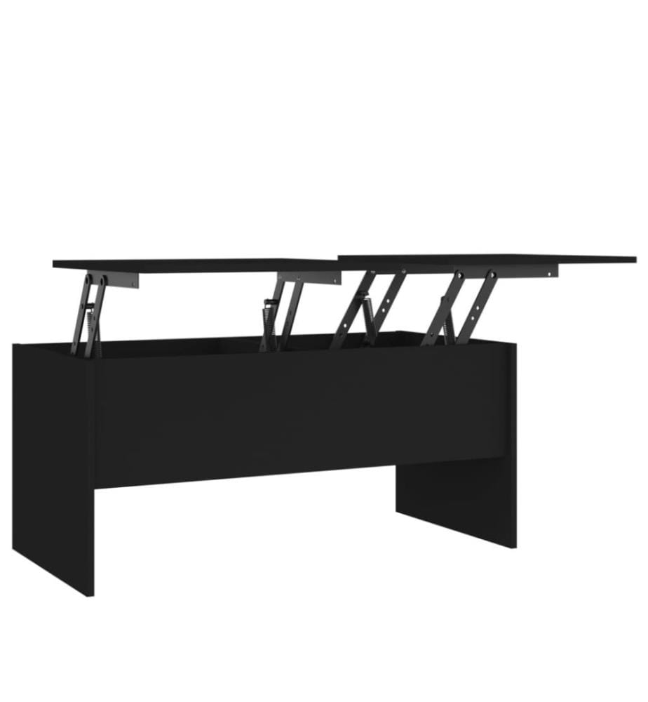 Couchtisch Schwarz 102x50,5x46,5 cm Holzwerkstoff