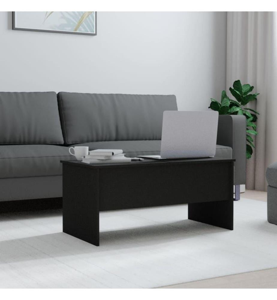 Couchtisch Schwarz 102x50,5x46,5 cm Holzwerkstoff