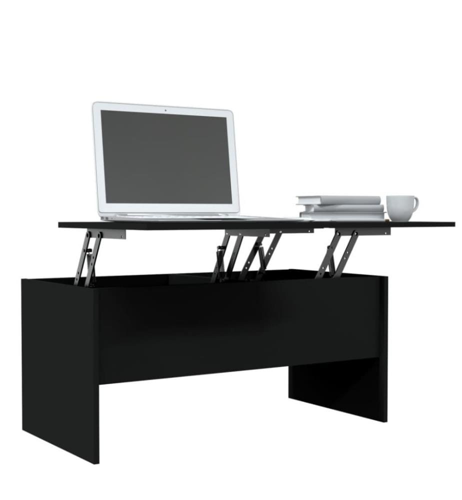 Couchtisch Schwarz 102x50,5x46,5 cm Holzwerkstoff