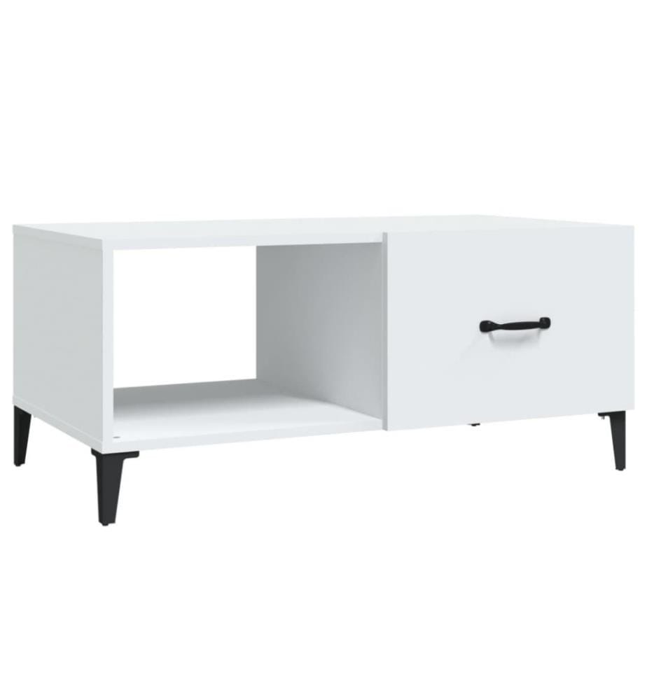 Couchtisch Weiss 90x50x40 cm Holzwerkstoff