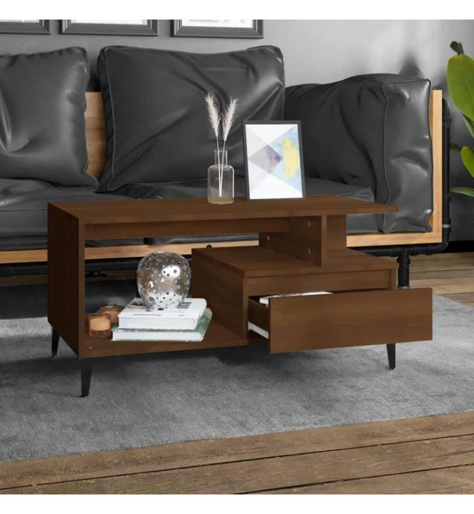 Couchtisch Braun Eichen-Optik 90x49x45 cm Holzwerkstoff
