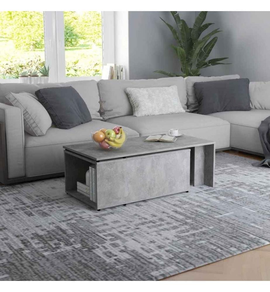 Couchtisch Betongrau 150x50x35 cm Holzwerkstoff