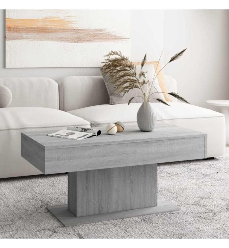 Couchtisch Grau Sonoma 96x50x45 cm Holzwerkstoff