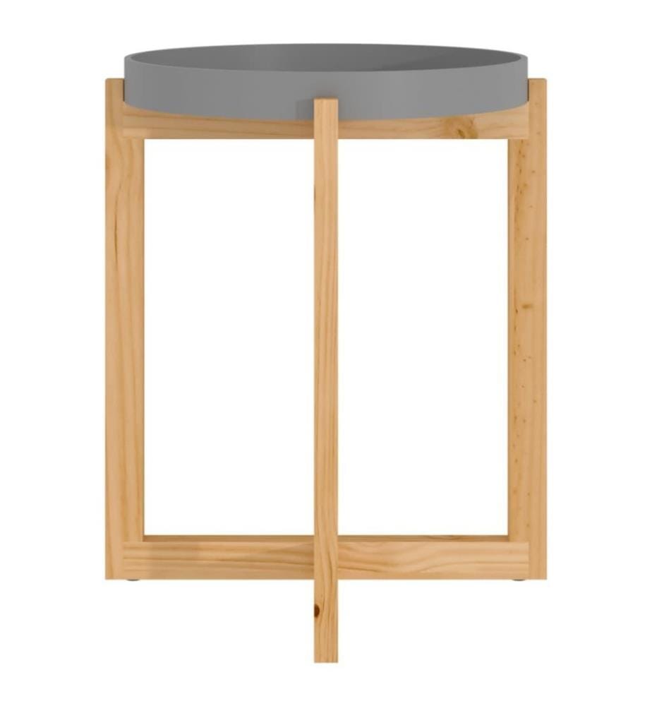 Couchtisch Grau 41x41x48,5 cm Holzwerkstoff & Massivholz Kiefer