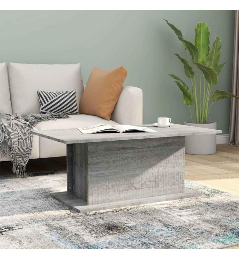 Couchtisch Grau Sonoma 102x55,5x40 cm Holzwerkstoff