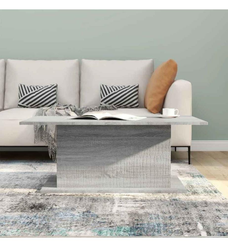 Couchtisch Grau Sonoma 102x55,5x40 cm Holzwerkstoff