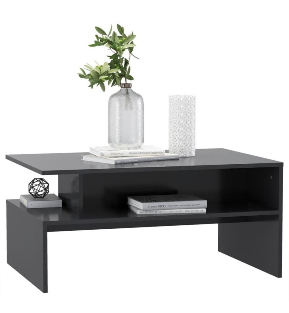 Couchtisch Grau 90x60x42,5 cm Holzwerkstoff