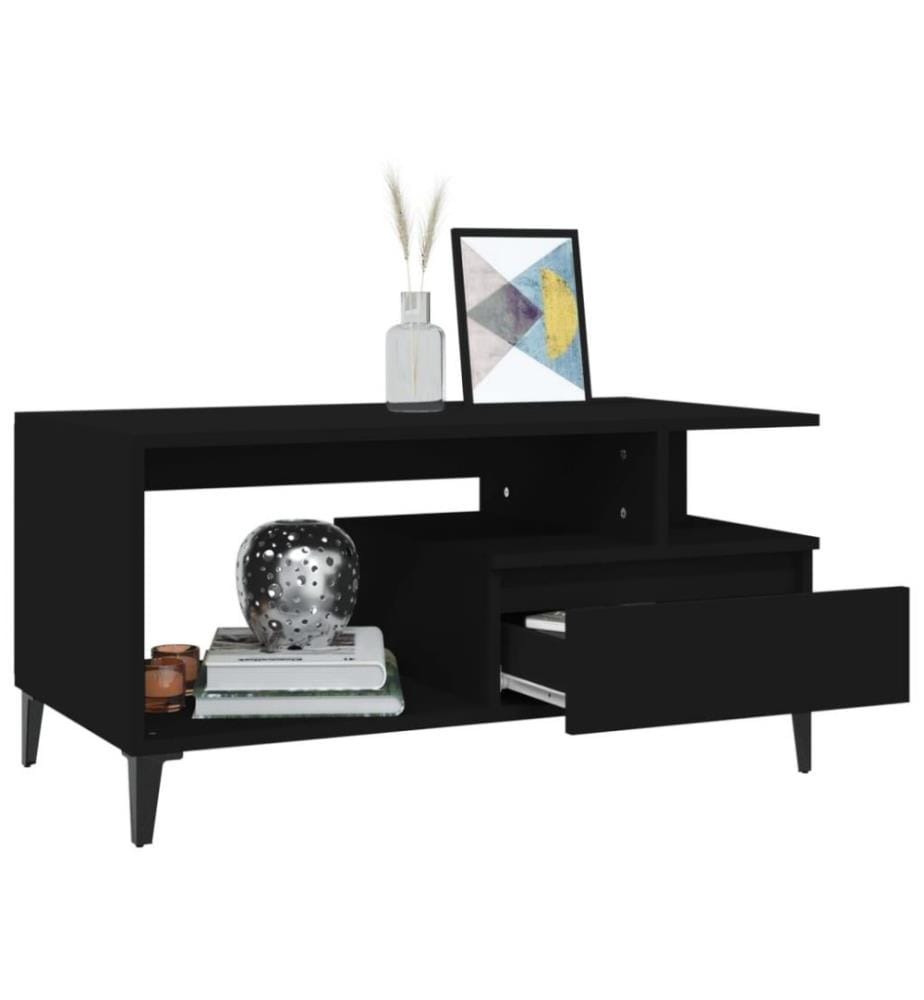 Couchtisch Schwarz 90x49x45 cm Holzwerkstoff