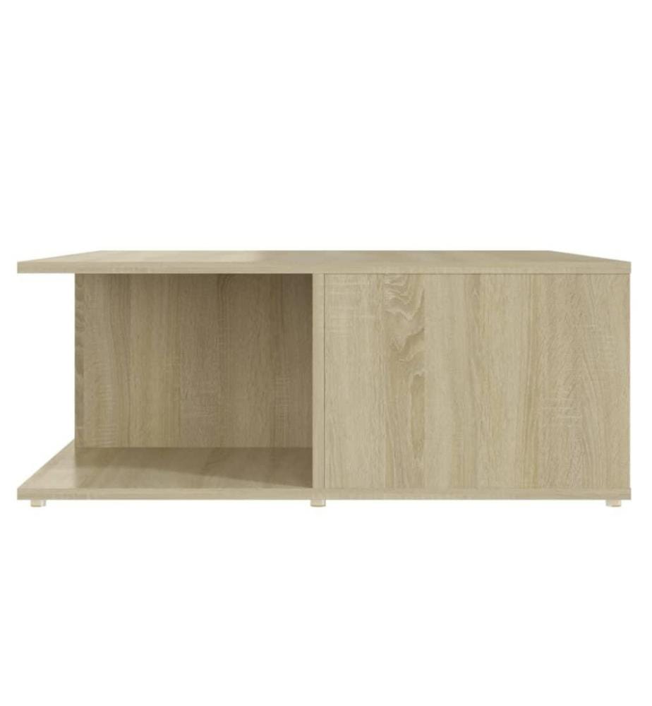 Couchtisch Weiss und Sonoma-Eiche 80x80x31 cm Holzwerkstoff