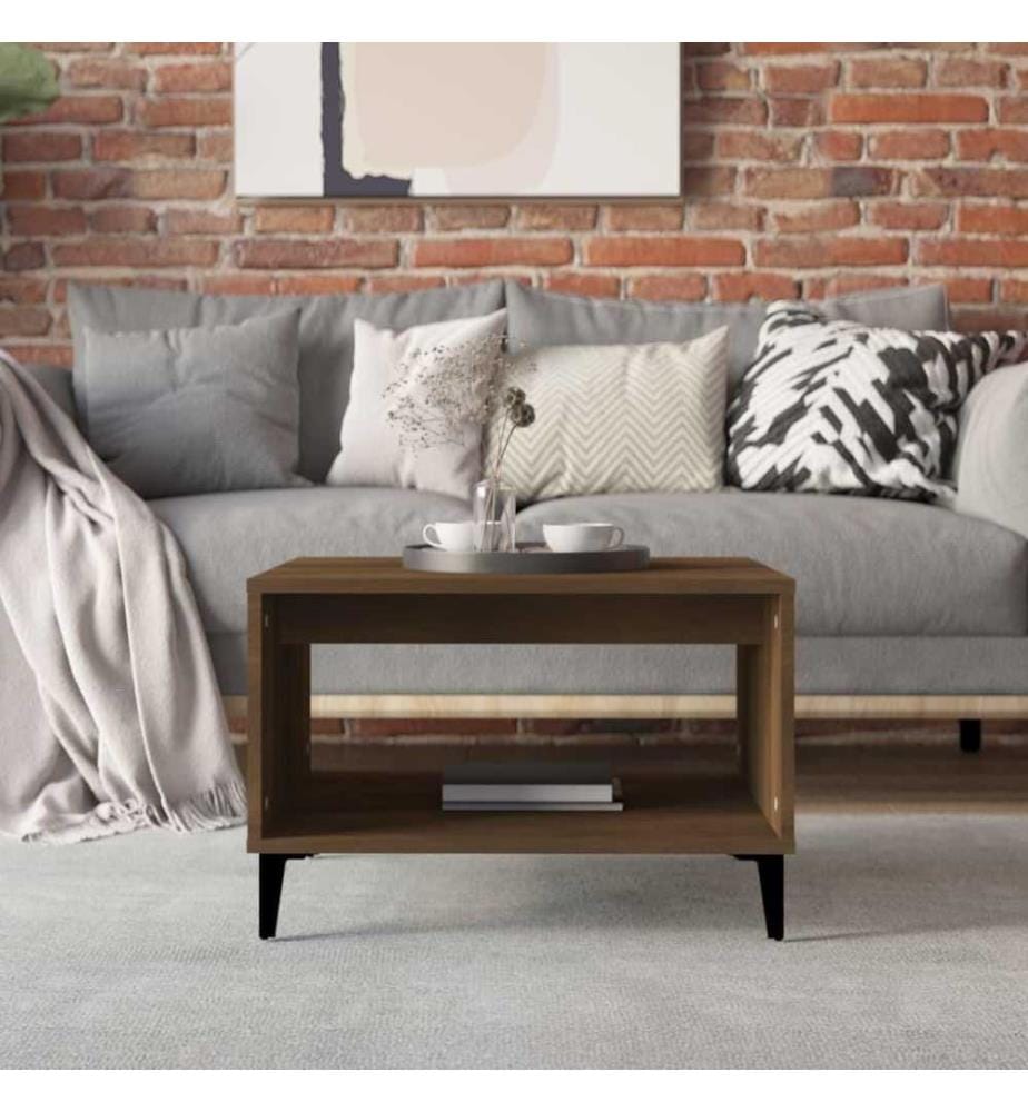 Couchtisch Braun Eichen-Optik 60x50x40 cm Holzwerkstoff