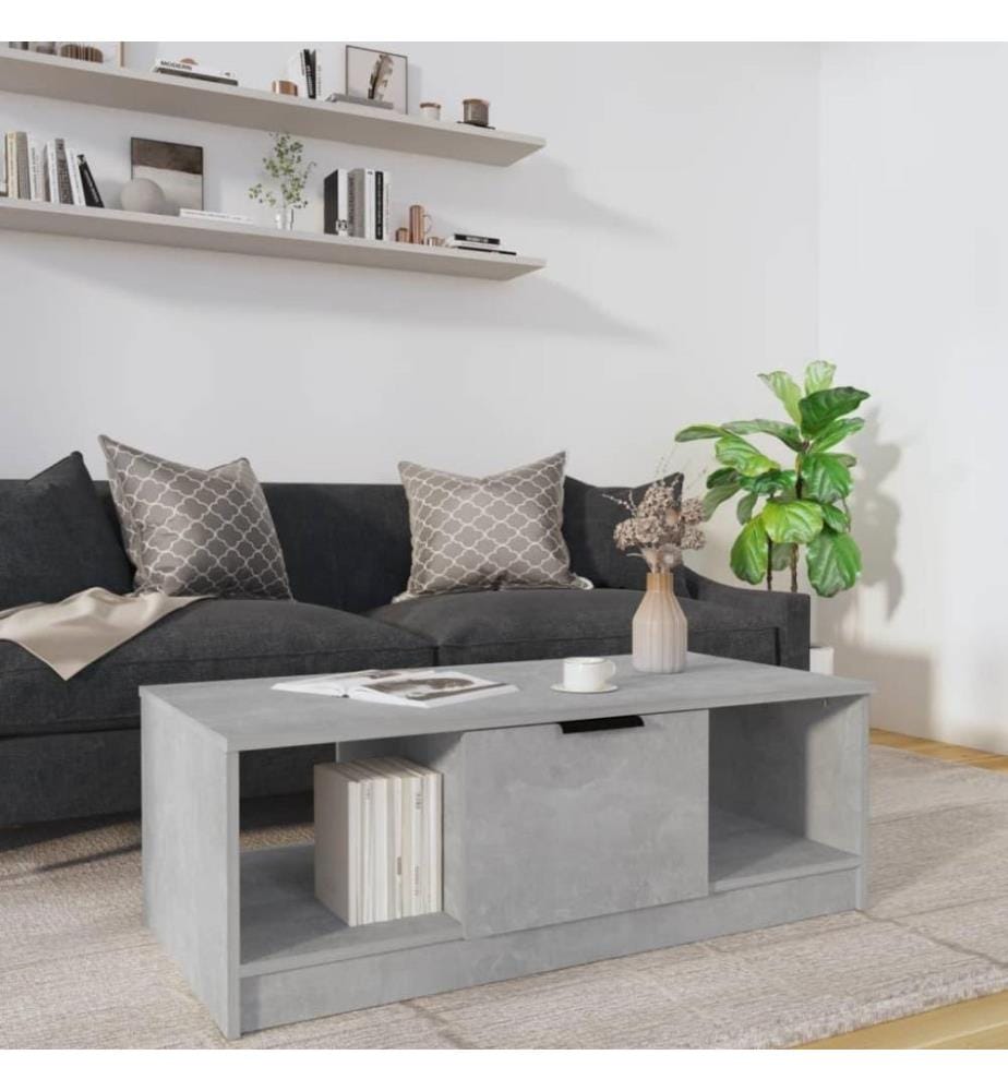 Couchtisch Betongrau 102x50x36 cm Holzwerkstoff