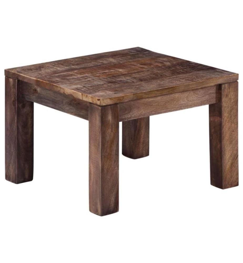 Table basse 50 x 50 x 35 cm Bois de manguier massif