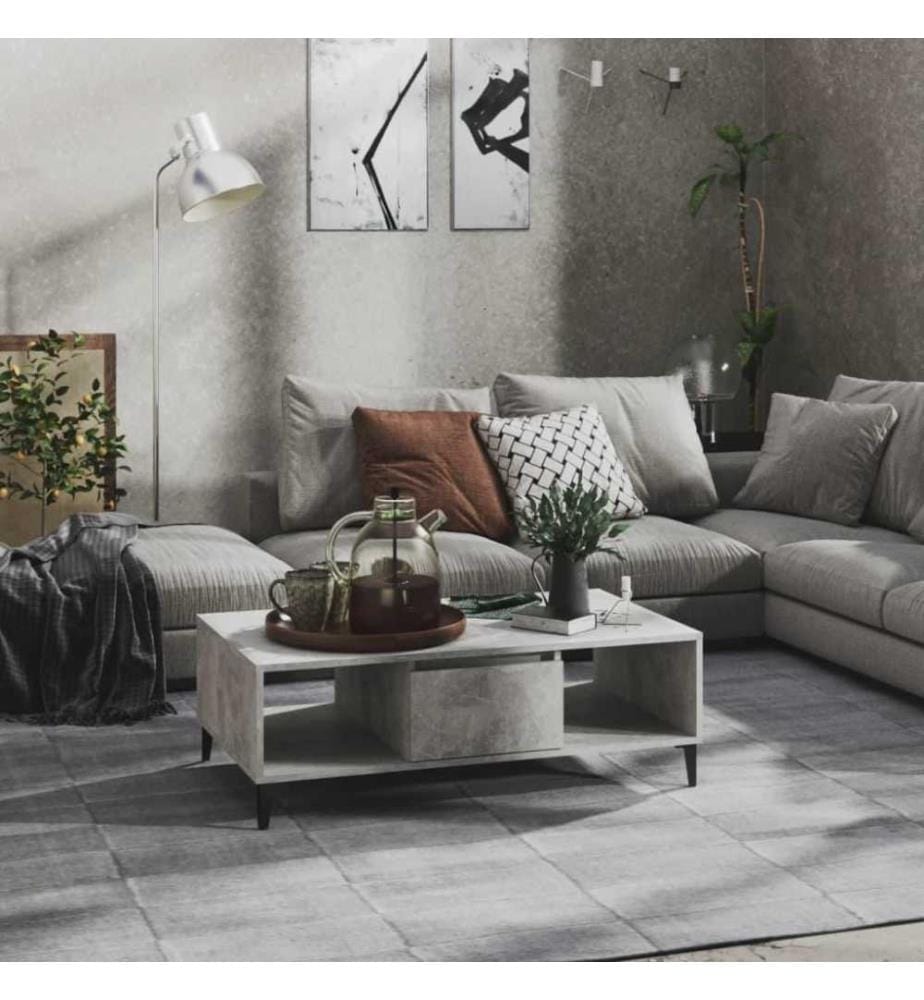 Couchtisch Betongrau 103,5x60x35 cm Holzwerkstoff