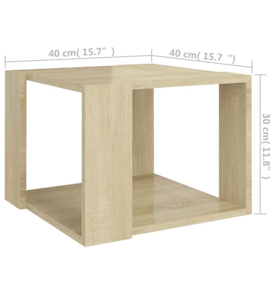 Couchtisch Sonoma-Eiche 40x40x30 cm Holzwerkstoff