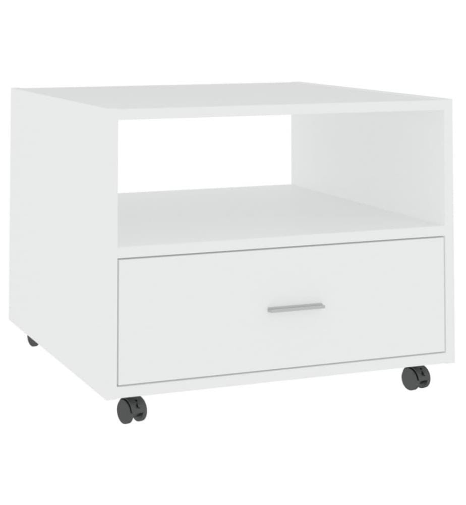 Couchtisch Weiss 55x55x40 cm Holzwerkstoff
