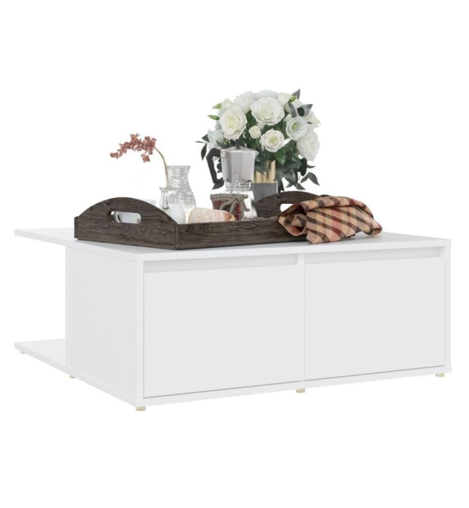 Couchtisch Weiss 80x80x31 cm Holzwerkstoff