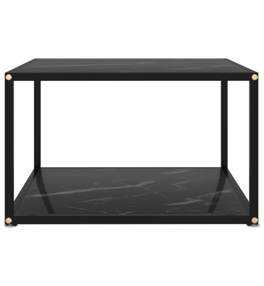 Table basse Noir 60x60x35 cm Verre trempé
