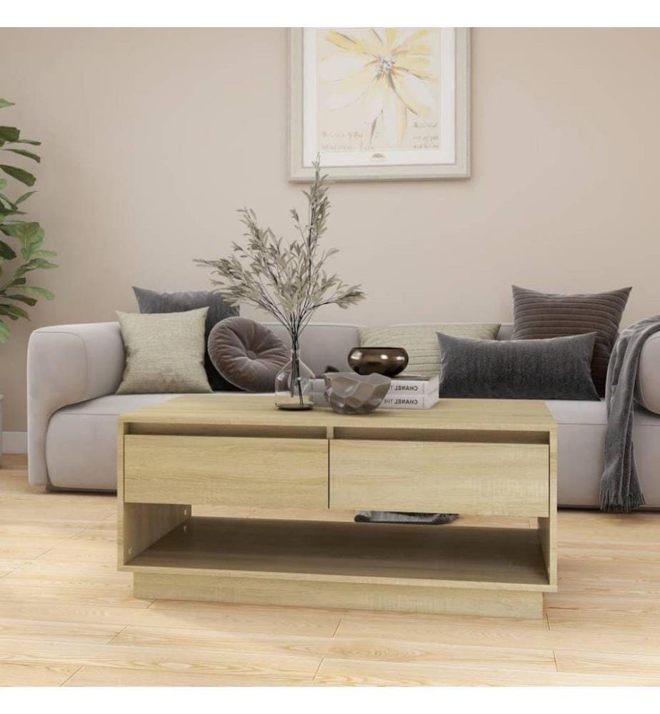 Couchtisch Sonoma-Eiche 102,5x55x44 cm Holzwerkstoff