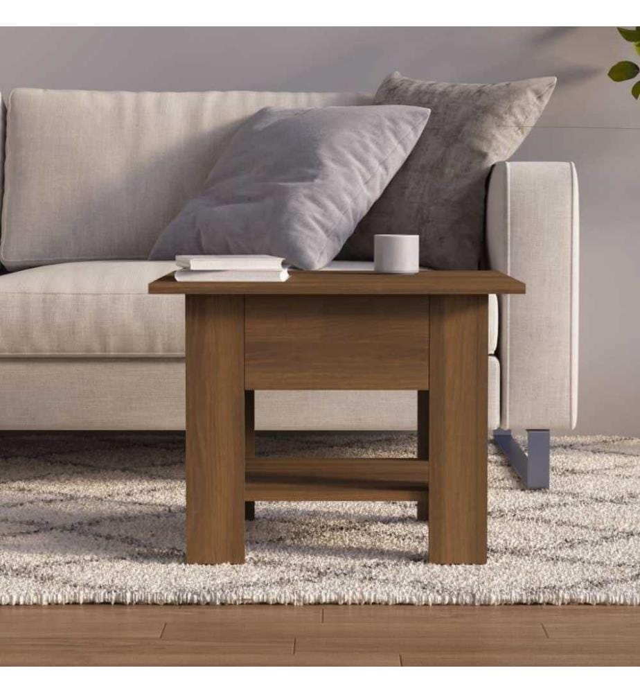 Couchtisch Braun Eichen-Optik 55x55x42 cm Holzwerkstoff