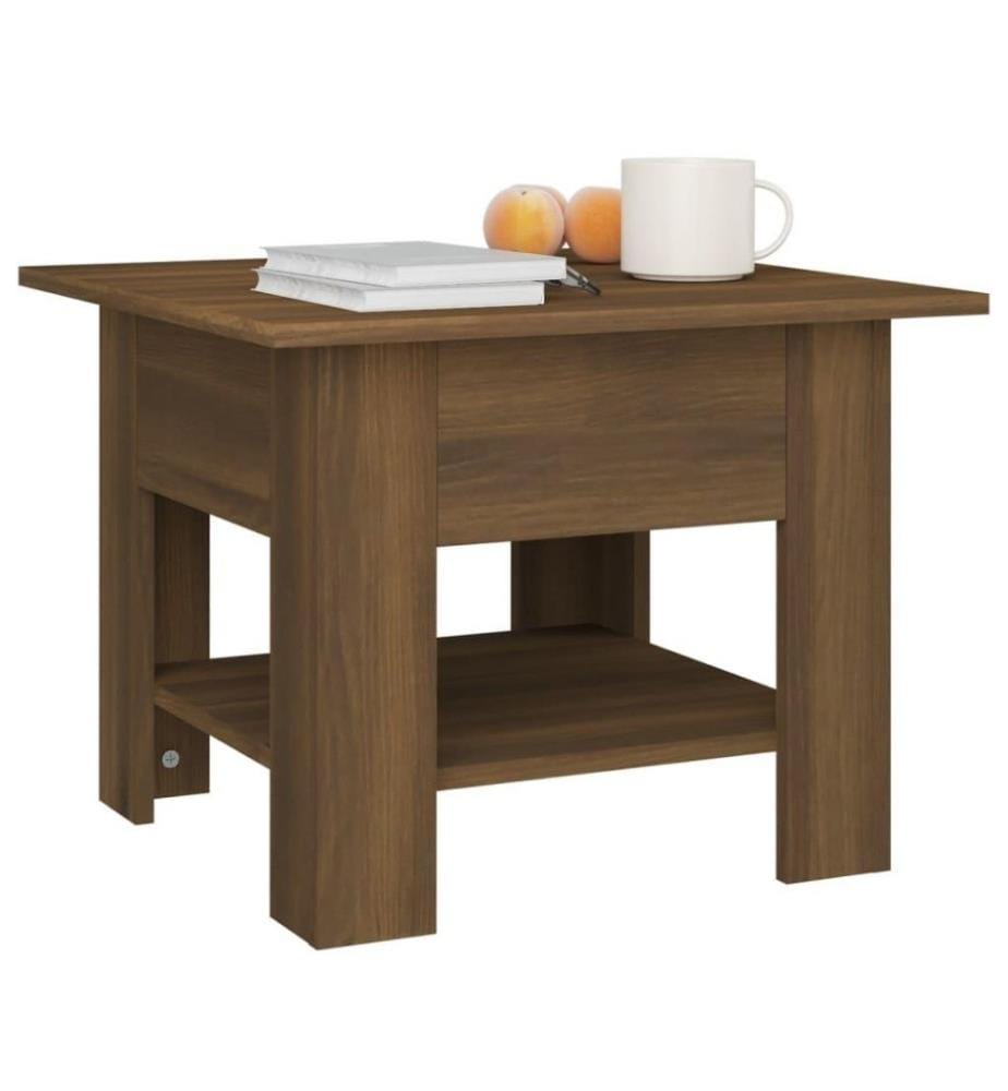 Couchtisch Braun Eichen-Optik 55x55x42 cm Holzwerkstoff