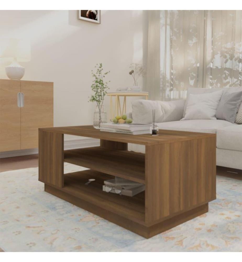 Couchtisch Braun Eichen-Optik 102x55x43 cm Holzwerkstoff